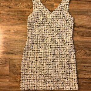 Ann Taylor Pink and Blue Tweed Dress